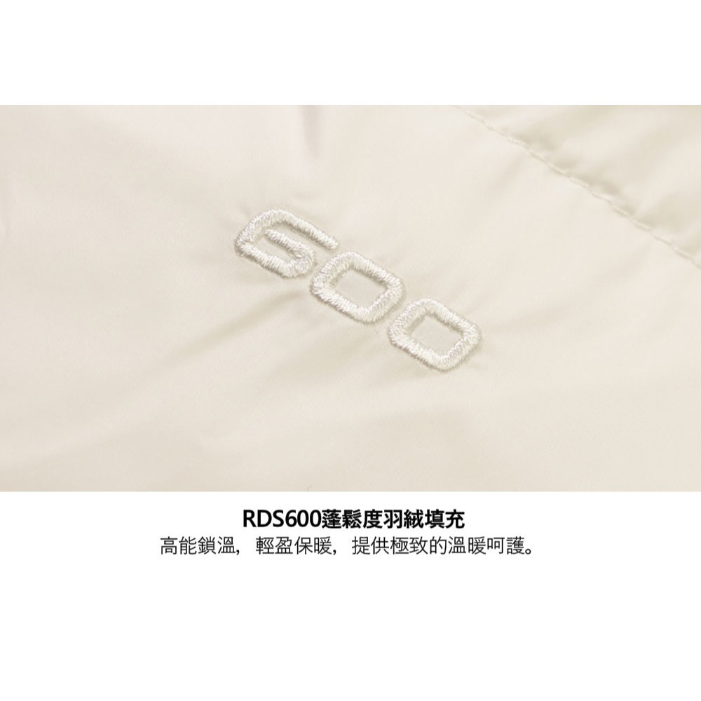 -滿3000免運-[雙和專賣店]THE NORTH FACE 女 600fill兜帽羽絨外套/8ENC/沙丘白-細節圖10