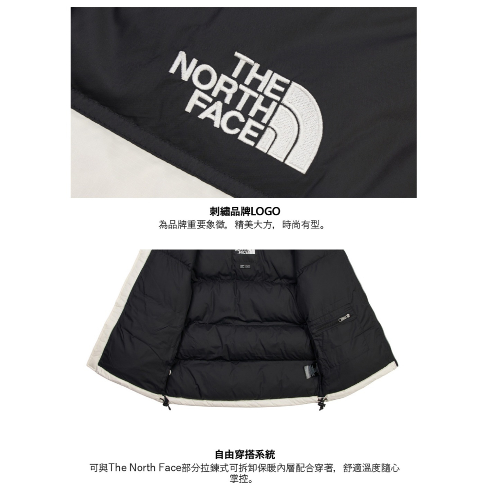 -滿3000免運-雙和專賣店【經典ICON】THE NORTH FACE1996 Nuptse羽絨外套/3XEO/沙丘白-細節圖8