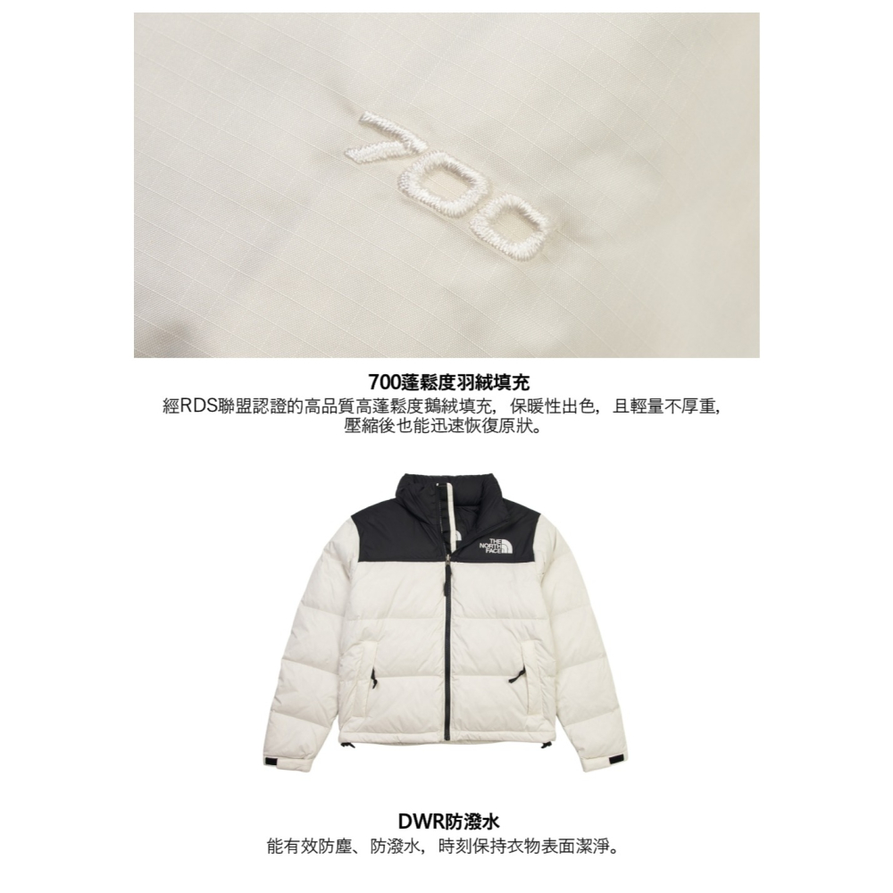 -滿3000免運-雙和專賣店【經典ICON】THE NORTH FACE1996 Nuptse羽絨外套/3XEO/沙丘白-細節圖9