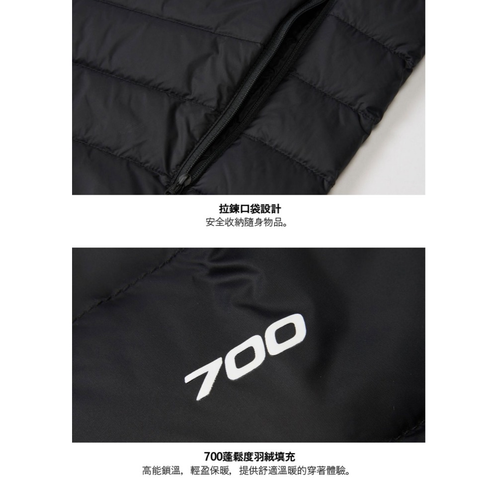 -滿3000免運-[雙和專賣店] THE NORTH FACE 男 700Fill 保暖羽絨外套/可套接/8DX2/黑-細節圖7