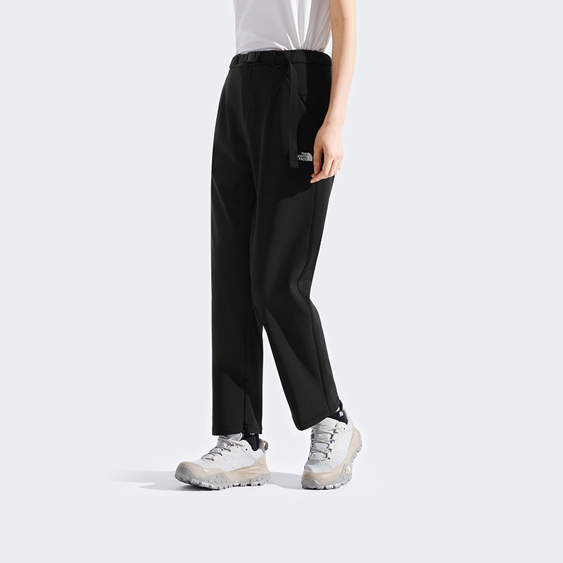 -滿3000免運-[雙和專賣店] THE NORTH FACE 女 抓絨保暖防潑水長褲/8DXF/黑-細節圖3