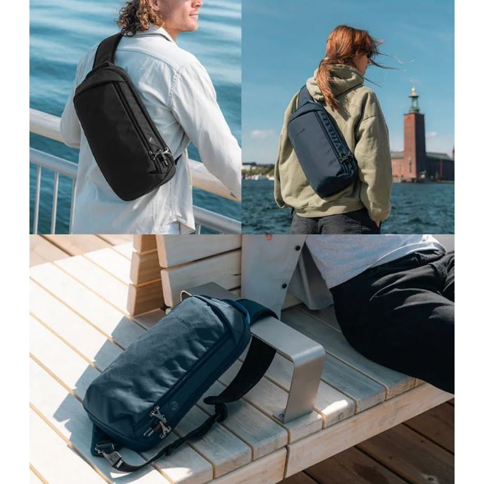 [雙和專賣店]Pacsafe® V Tech 防盜斜背包 胸背包 10L/60221130/黑-細節圖5