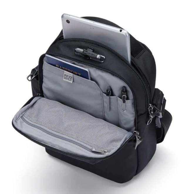 [雙和專賣店]Pacsafe® V 防盜旅行斜背包 7L/61110130/黑-細節圖3