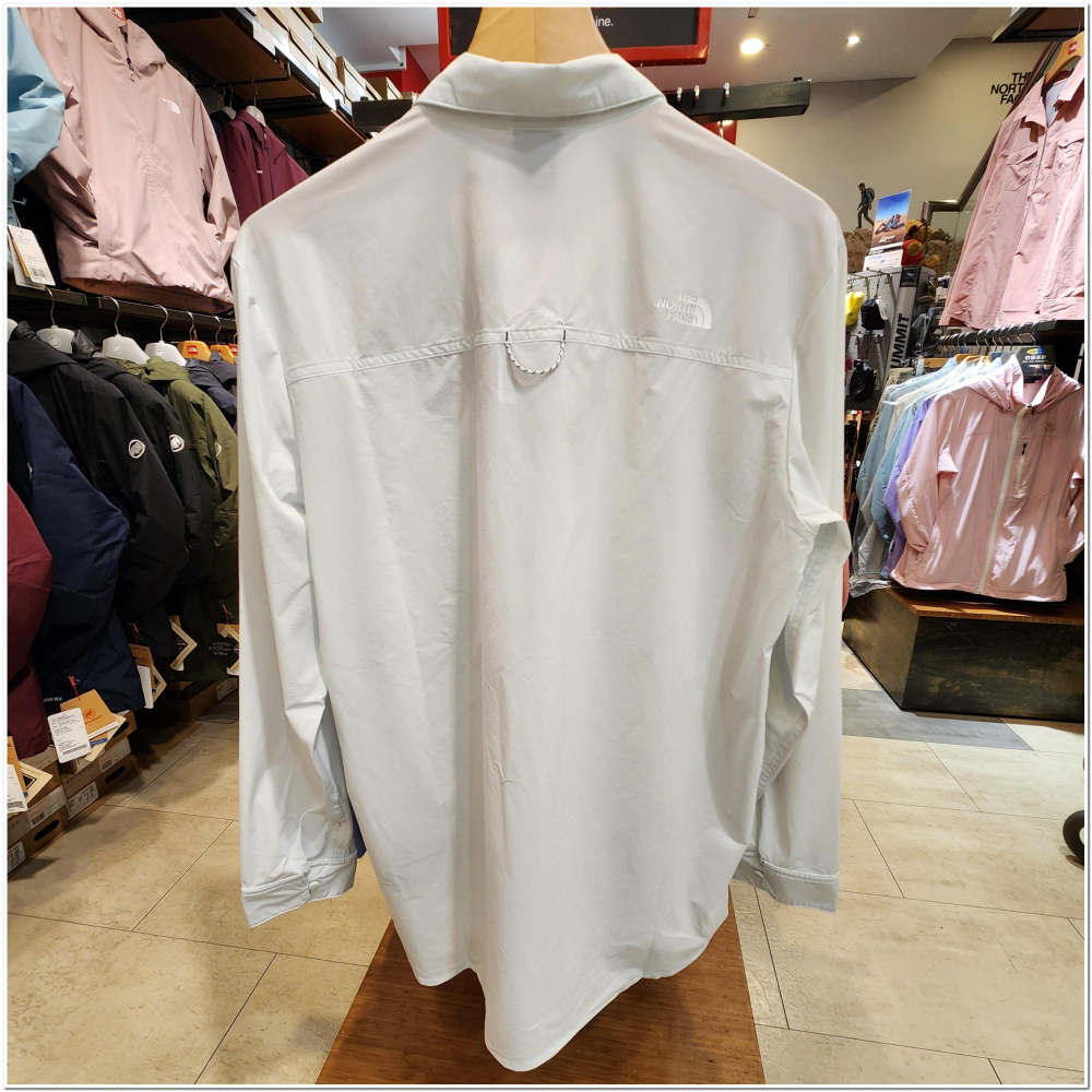 [雙和專賣店]THE NORTH FACE 男 防曬長袖襯衫/4NCQ/珍珠白-細節圖3