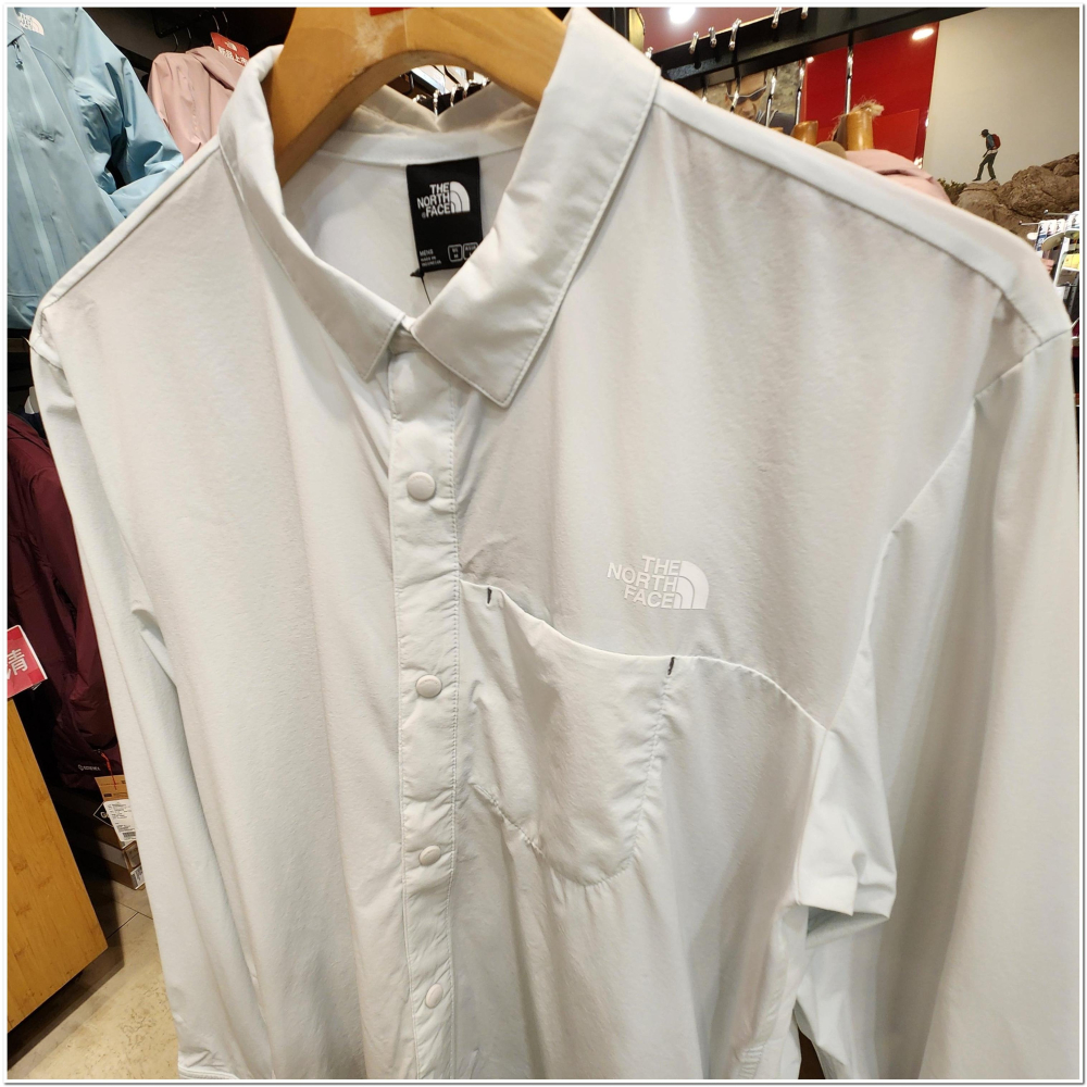[雙和專賣店]THE NORTH FACE 男 防曬長袖襯衫/4NCQ/珍珠白-細節圖4
