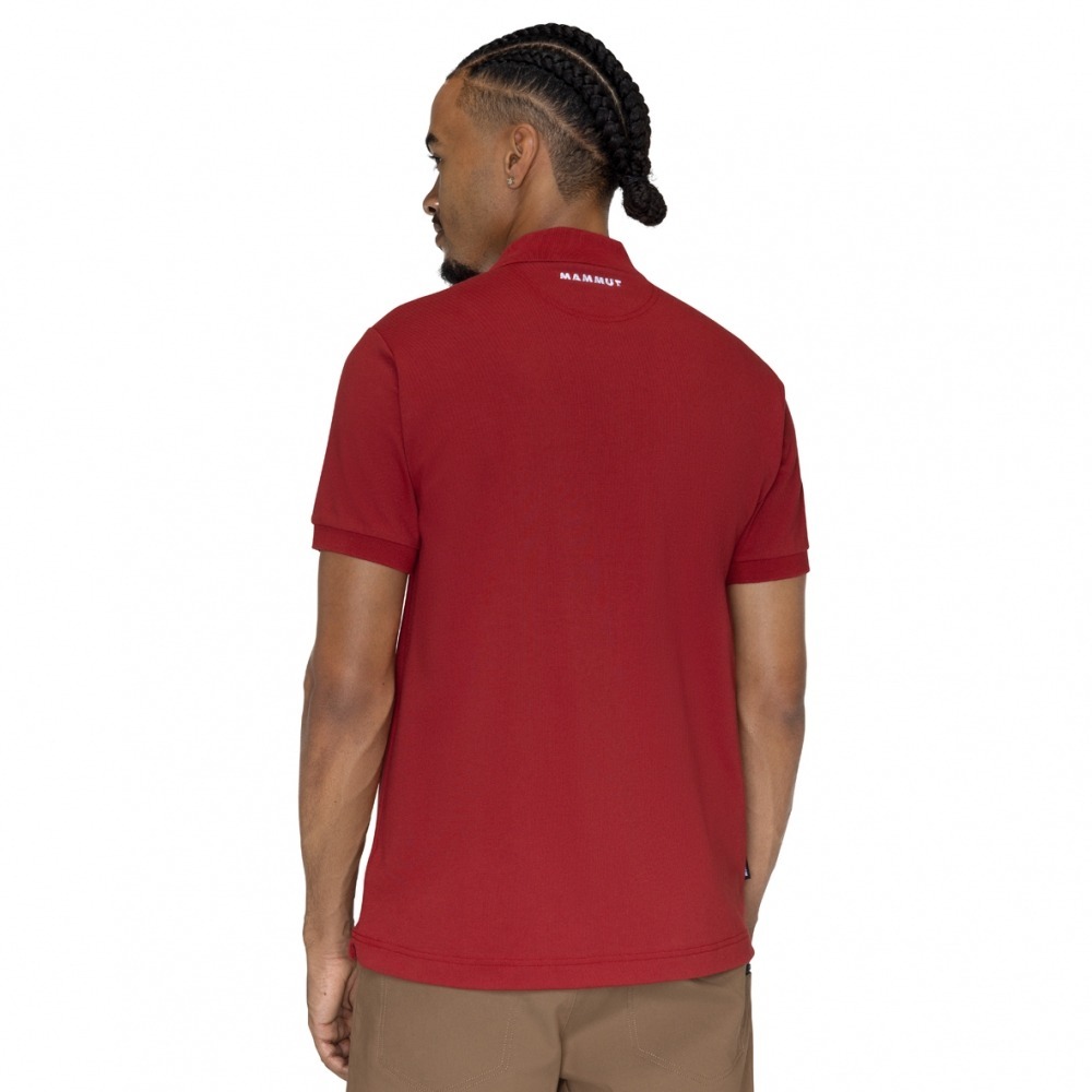 MAMMUT Matrix Polo Shirt AF Men 日系輕量快乾Polo衫/101700402/深經典紅-細節圖3