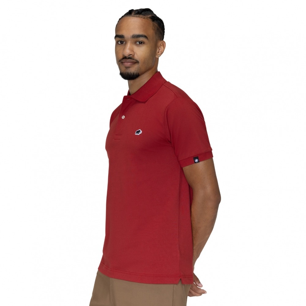 MAMMUT Matrix Polo Shirt AF Men 日系輕量快乾Polo衫/101700402/深經典紅-細節圖4
