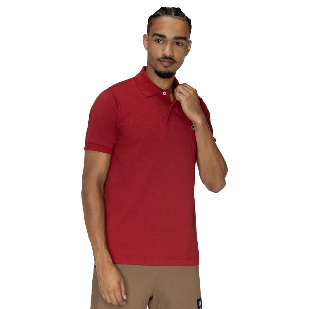 MAMMUT Matrix Polo Shirt AF Men 日系輕量快乾Polo衫/101700402/深經典紅-細節圖6