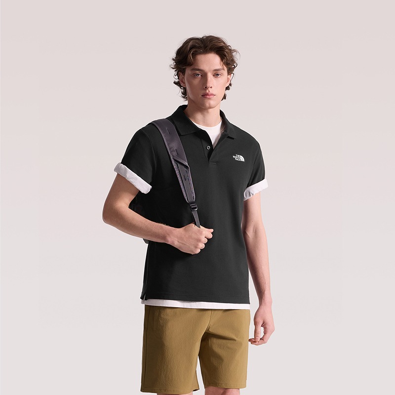 [雙和專賣店]The North Face 男 短袖POLO衫/8FZV/黑-細節圖3