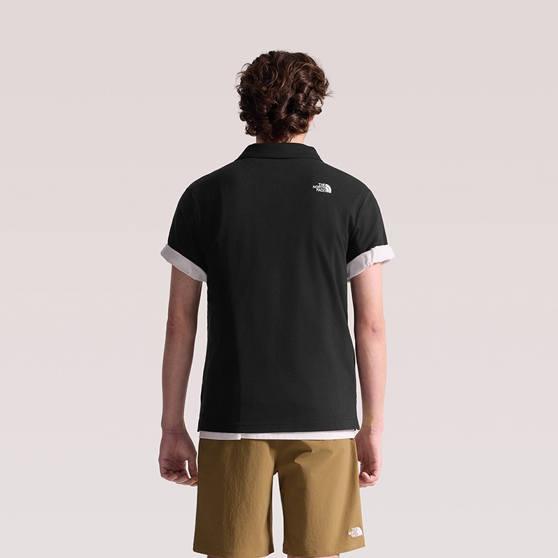 [雙和專賣店]The North Face 男 短袖POLO衫/8FZV/黑-細節圖4