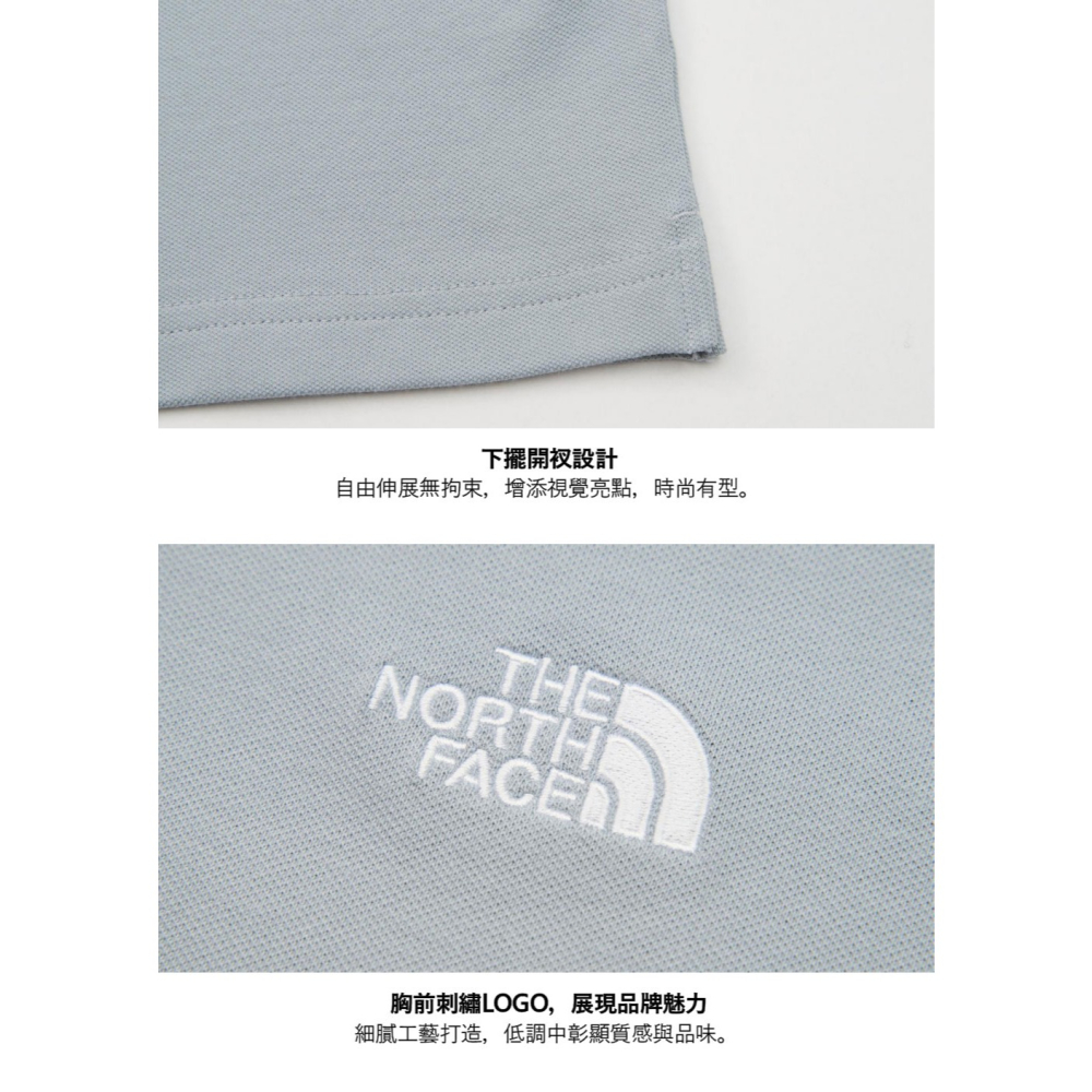 [雙和專賣店]The North Face 男 短袖POLO衫/8FZV/森林灰-細節圖4