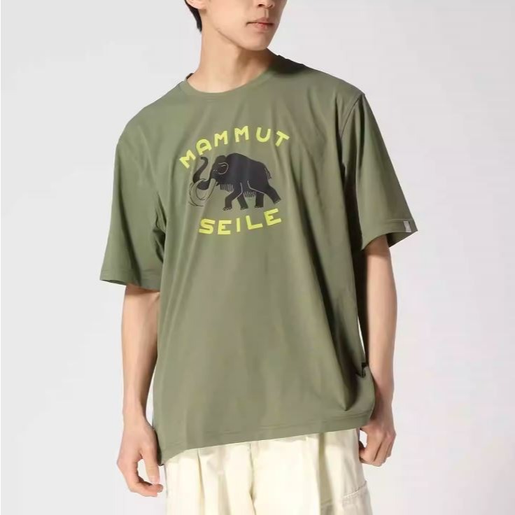 MAMMUT Seile T-Shirt AF 中性款吸濕排汗短袖T恤/101707680/沼澤綠-細節圖2