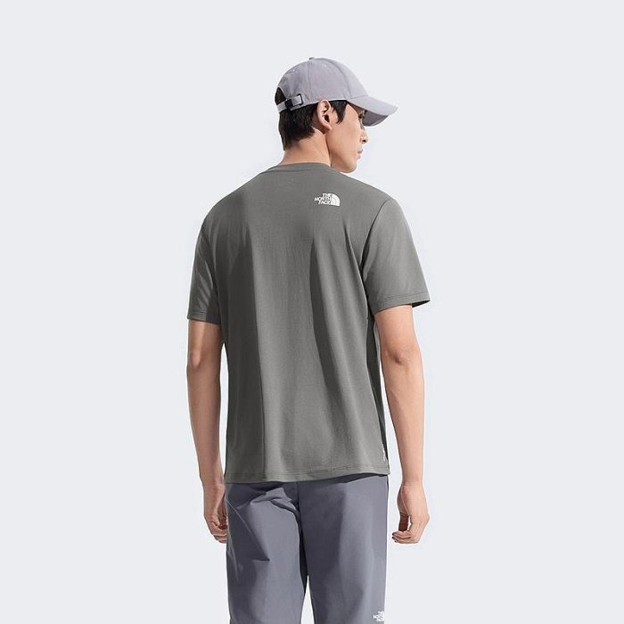 [雙和專賣店] THE NORTH FACE 男 圓領排汗短袖上衣/8DG6/藍/煙燻灰/黑-細節圖4