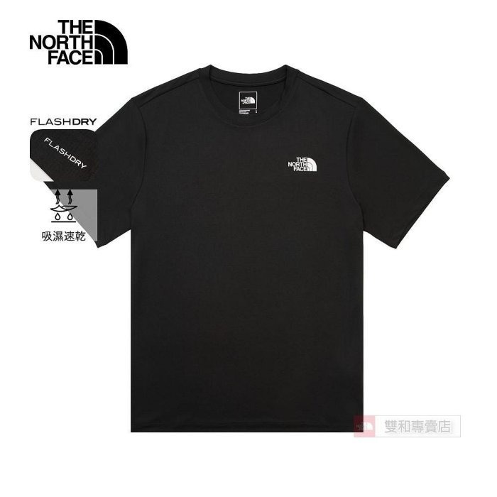 [雙和專賣店] THE NORTH FACE 男 圓領排汗短袖上衣/8DG6/藍/煙燻灰/黑-細節圖7