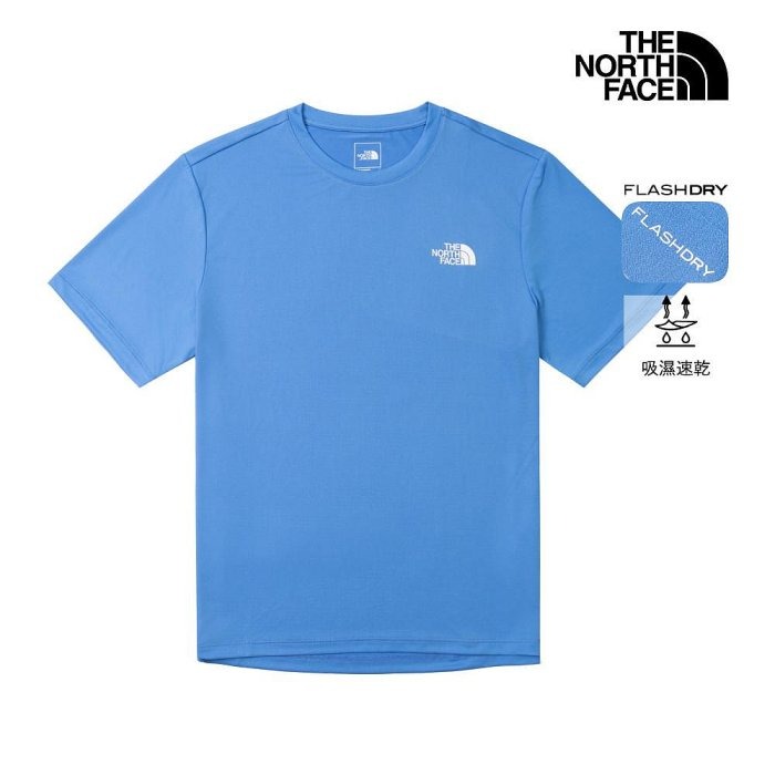 [雙和專賣店] THE NORTH FACE 男 圓領排汗短袖上衣/8DG6/藍/煙燻灰/黑-規格圖8