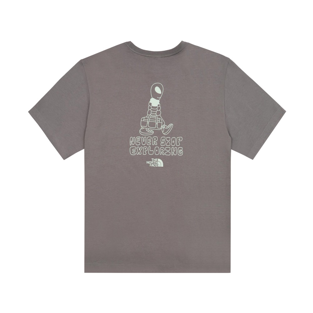 [雙和專賣店]The North Face 男 趣味印花短袖T恤/8GW0/煙燻灰-細節圖4
