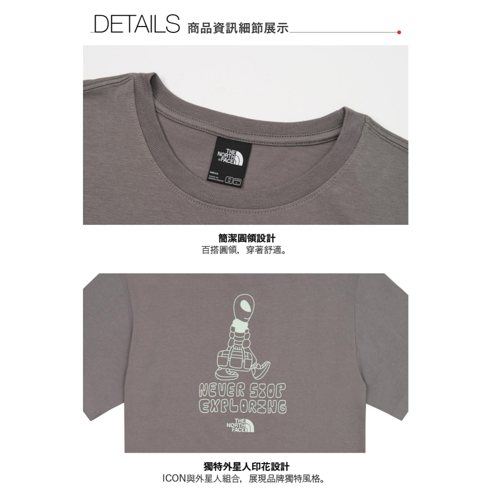 [雙和專賣店]The North Face 男 趣味印花短袖T恤/8GW0/藍-細節圖9