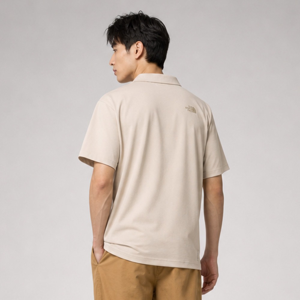 [雙和專賣店]THE NORTH FACE 男 速乾短袖POLO衫/8GUC/沙白-細節圖2