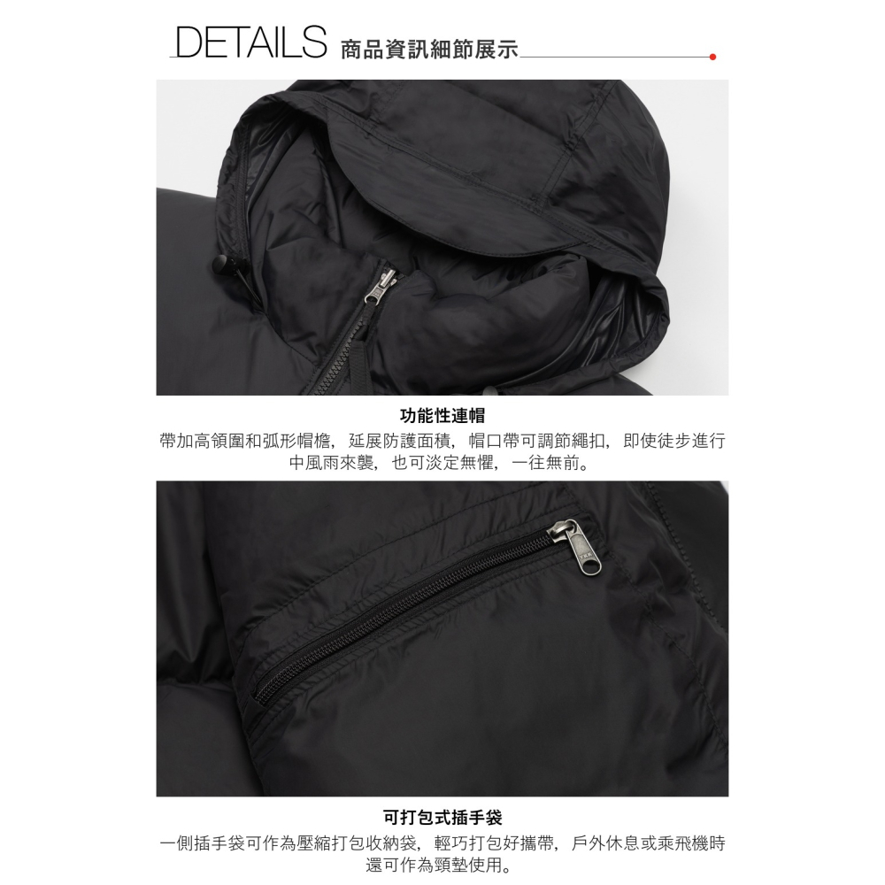 雙和專賣店【經典ICON】THE NORTH FACE1996 Nuptse羽絨外套/8KXD/黑-細節圖4