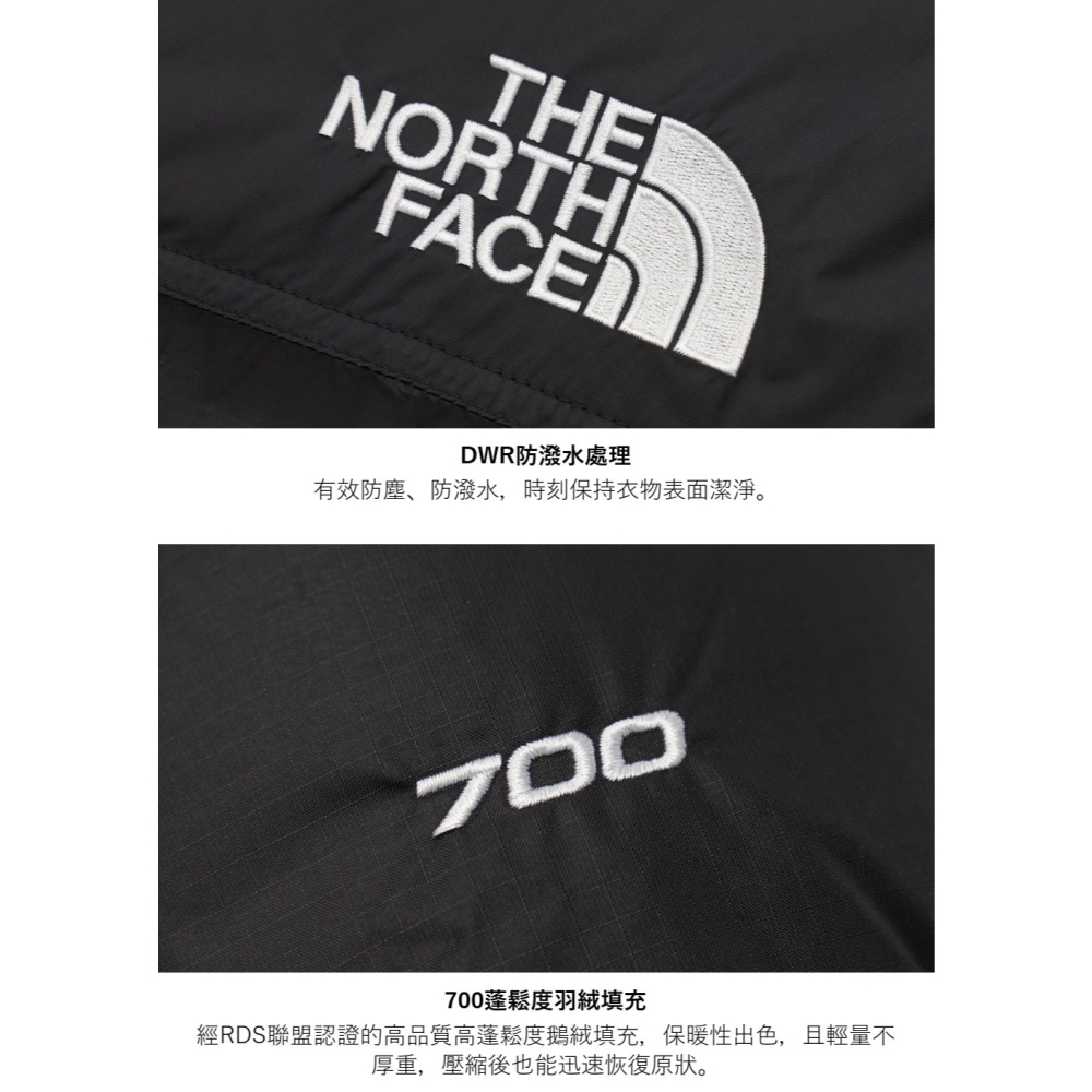 雙和專賣店【經典ICON】THE NORTH FACE1996 Nuptse羽絨外套/8KXD/黑-細節圖6