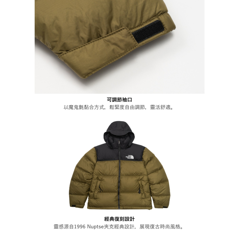 雙和專賣店【經典ICON】THE NORTH FACE1996 Nuptse羽絨外套/8KXD/綠-細節圖5