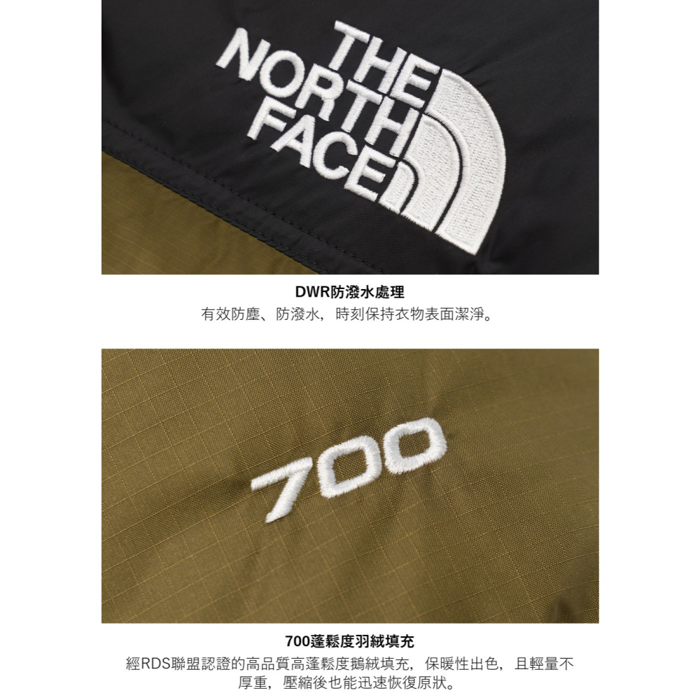 雙和專賣店【經典ICON】THE NORTH FACE1996 Nuptse羽絨外套/8KXD/綠-細節圖6