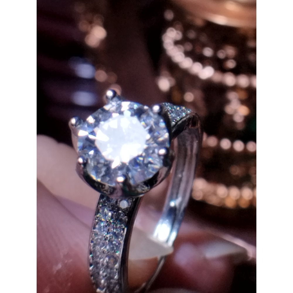 鑽石（培育）2克拉女戒活圍測試硬度10與鑽石同-細節圖2