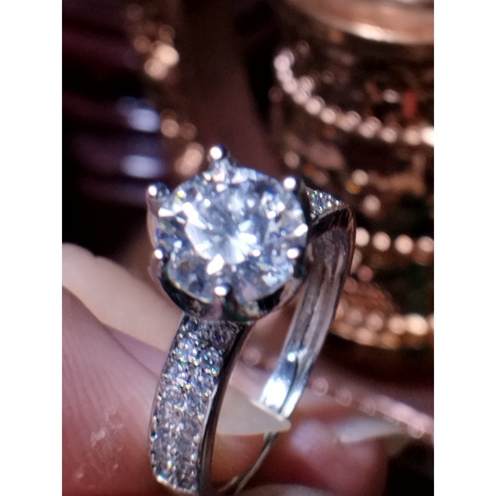 鑽石（培育）2克拉女戒活圍測試硬度10與鑽石同-細節圖3