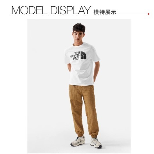 (男)【THE NORTH FACE】大尺寸LOGO印花圓領短袖T恤-白色 NF0A7WCIFN4-細節圖3