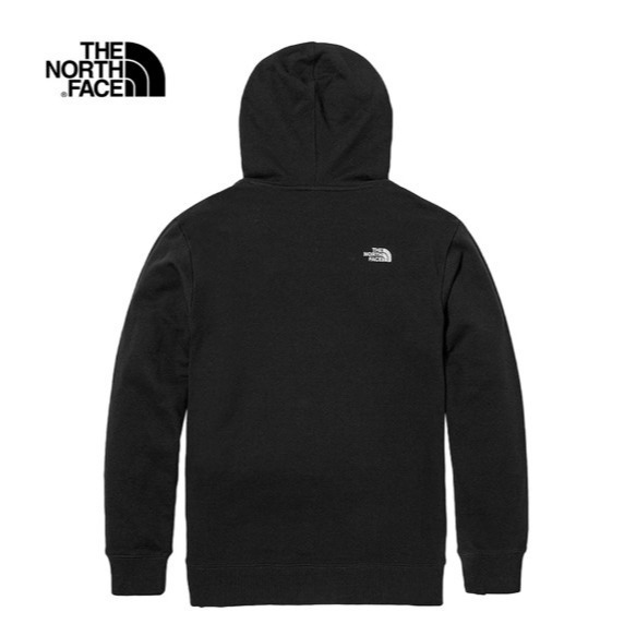 (男)【THE NORTH FACE】山峰LOGO寬鬆連帽長袖大學T-黑色 NF0A7QUVJK3-細節圖2