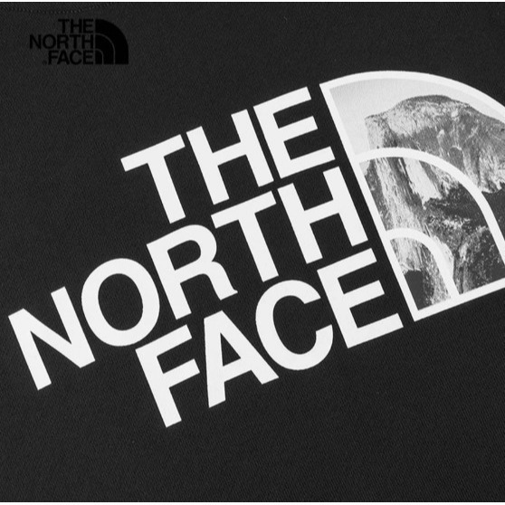 (男)【THE NORTH FACE】山峰LOGO寬鬆連帽長袖大學T-黑色 NF0A7QUVJK3-細節圖4