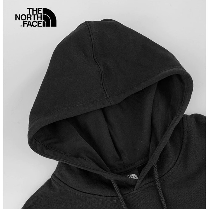 (男)【THE NORTH FACE】山峰LOGO寬鬆連帽長袖大學T-黑色 NF0A7QUVJK3-細節圖5