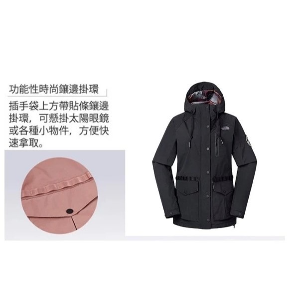 *過季出清*(女)【THE NORTH FACE】防水透氣衝鋒衣(剩2XL)-黑棕 NF0A3V3WJK3-細節圖4