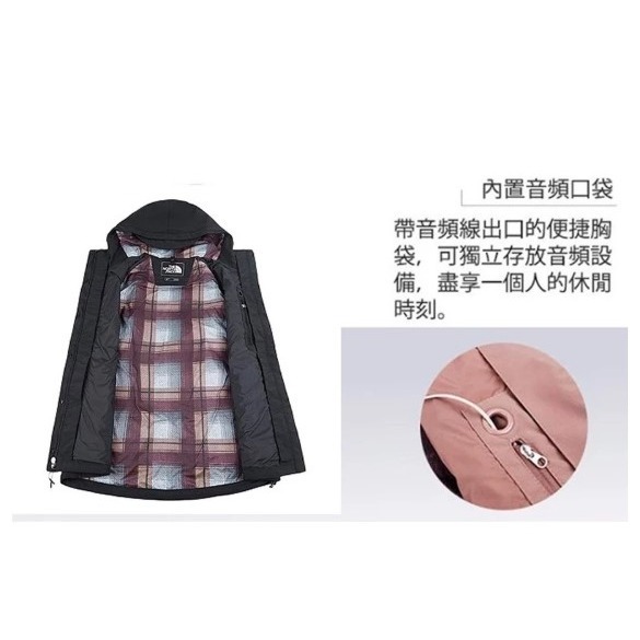 *過季出清*(女)【THE NORTH FACE】防水透氣衝鋒衣(剩2XL)-黑棕 NF0A3V3WJK3-細節圖6