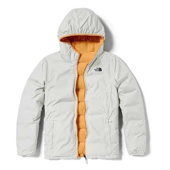 (女)【THE NORTH FACE】保暖兩面穿連帽羽絨外套-鵝黃 NF0A83OKKOL-細節圖2