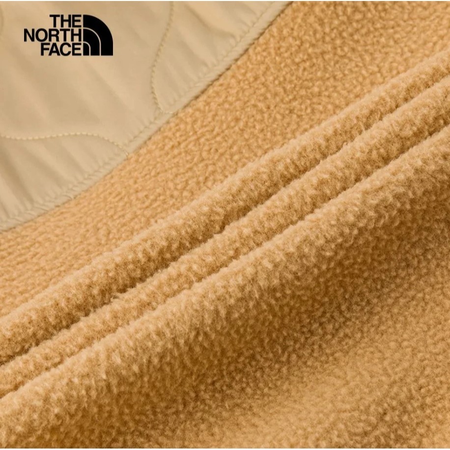 (女)【THE NORTH FACE】舒適保暖大口袋立領抓絨外套-卡其色/藍色-細節圖4