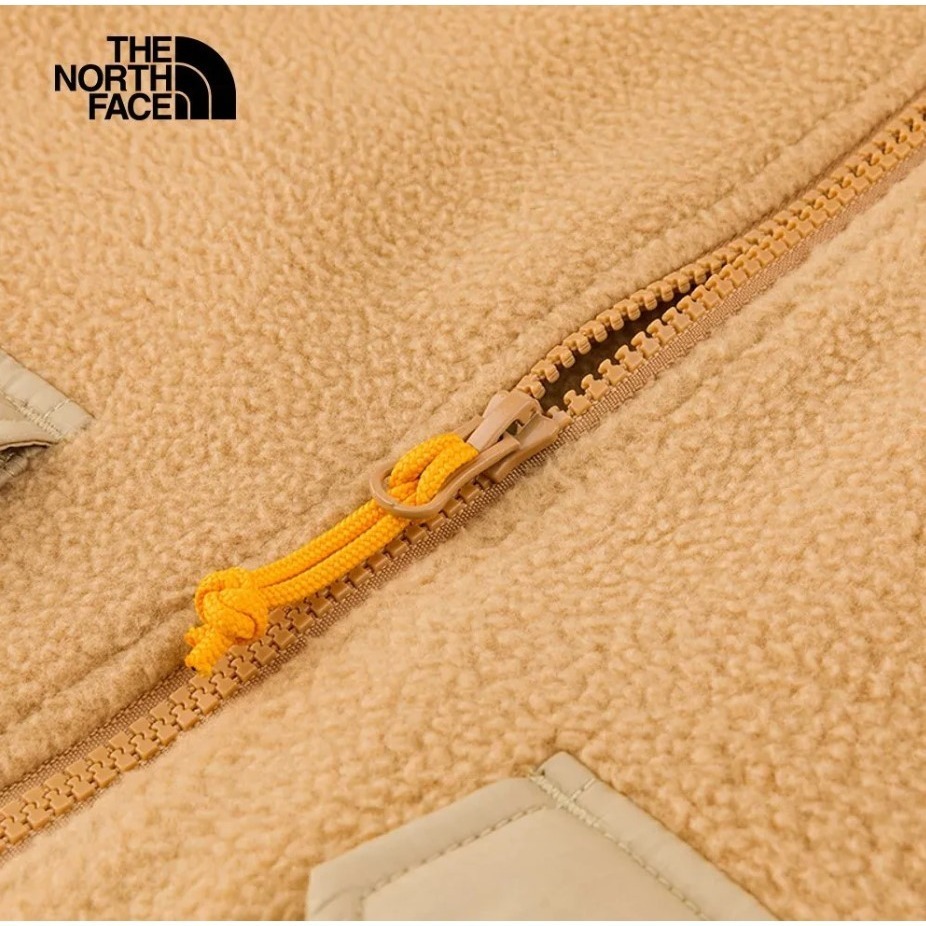 (女)【THE NORTH FACE】舒適保暖大口袋立領抓絨外套-卡其色/藍色-細節圖6