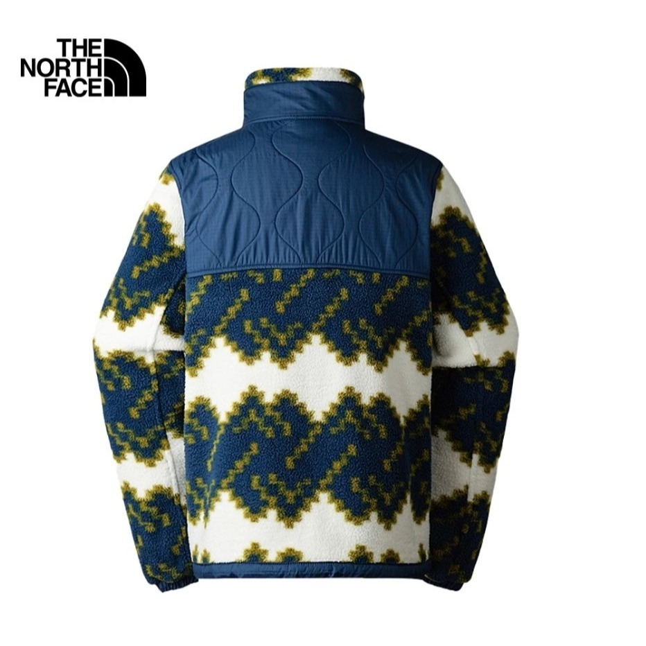 (女)【THE NORTH FACE】舒適保暖大口袋立領抓絨外套-卡其色/藍色-細節圖7