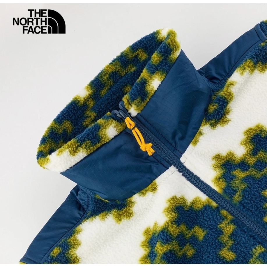 (女)【THE NORTH FACE】舒適保暖大口袋立領抓絨外套-卡其色/藍色-細節圖8