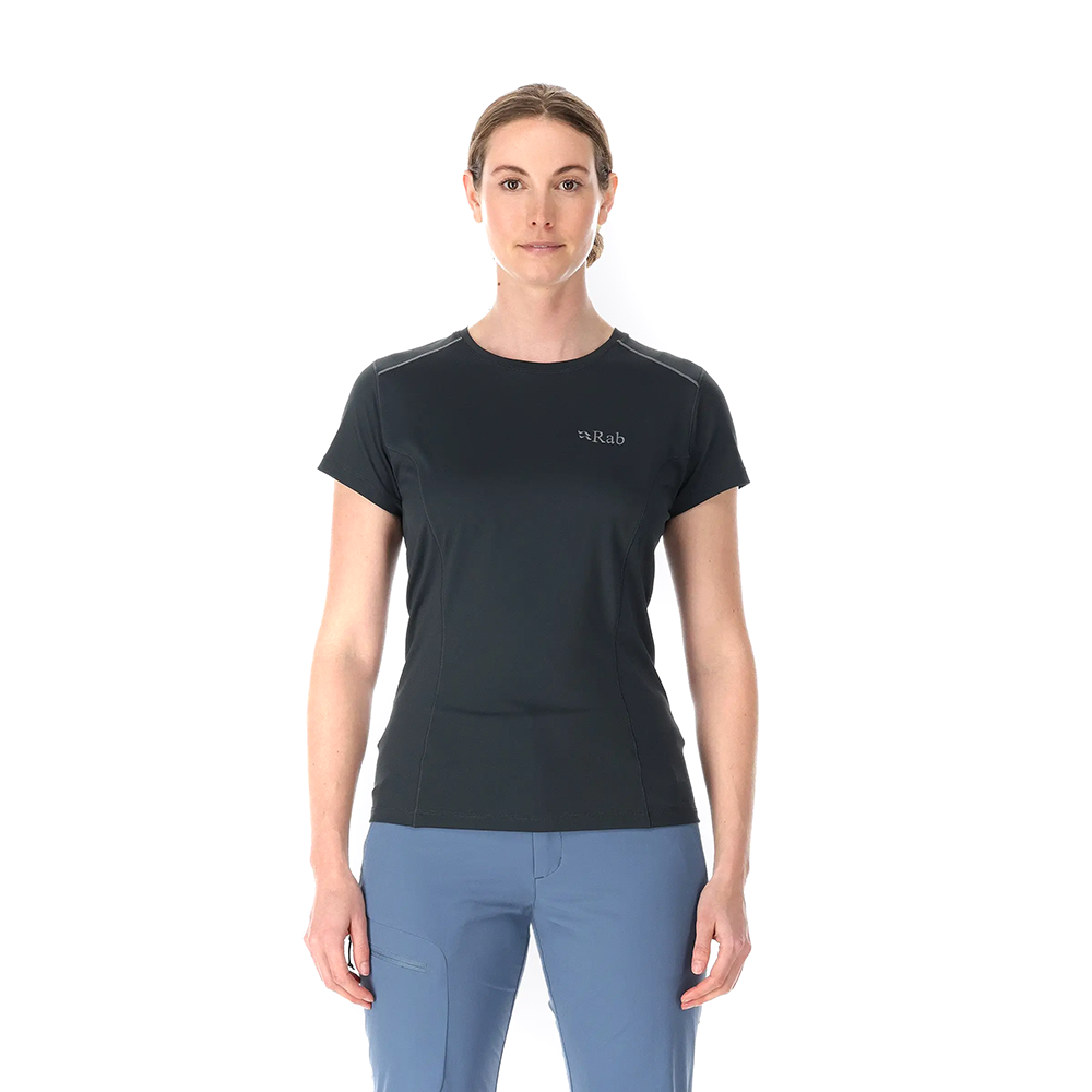 (女)【RAB】Force Tee 短袖上衣- 鯨灰 RQBL06BEL-細節圖2