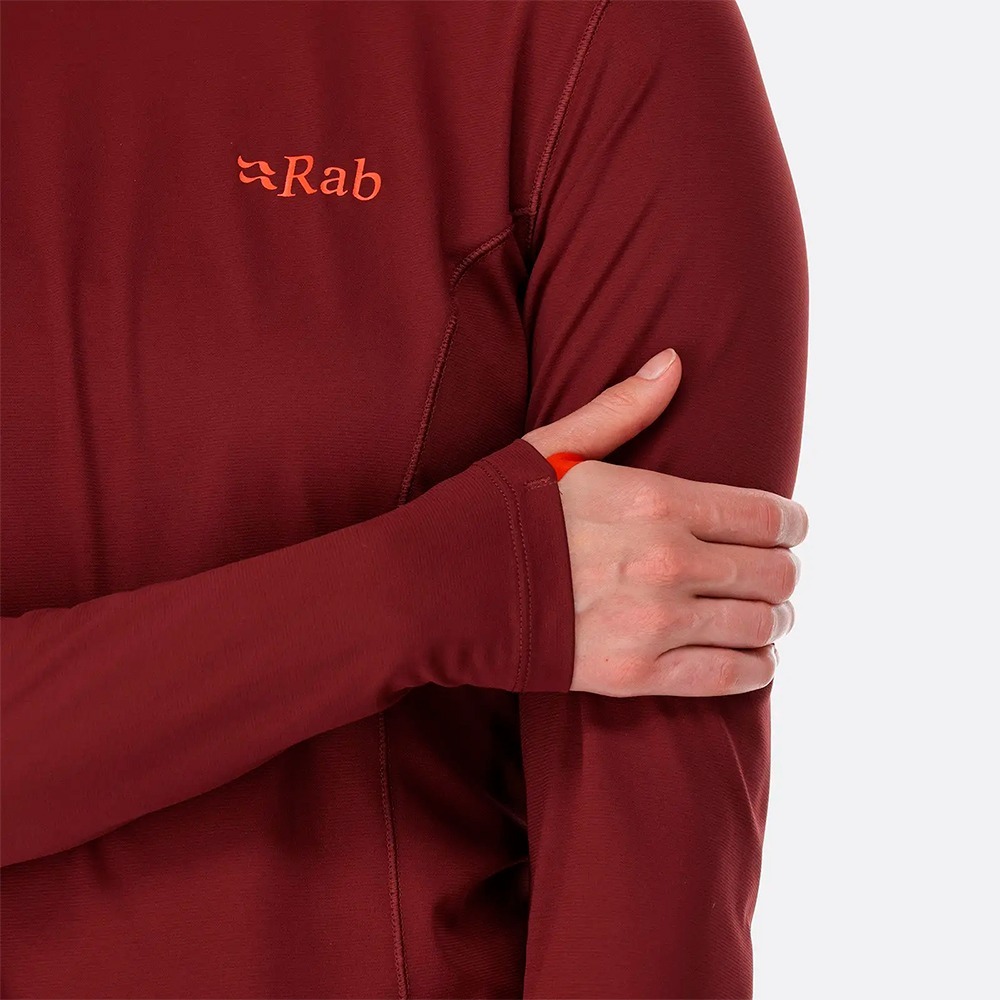 (女)【RAB】Women＇s Force LS Tee 長袖透氣排汗衣-鯨魚灰 RQBL08BEL-細節圖3