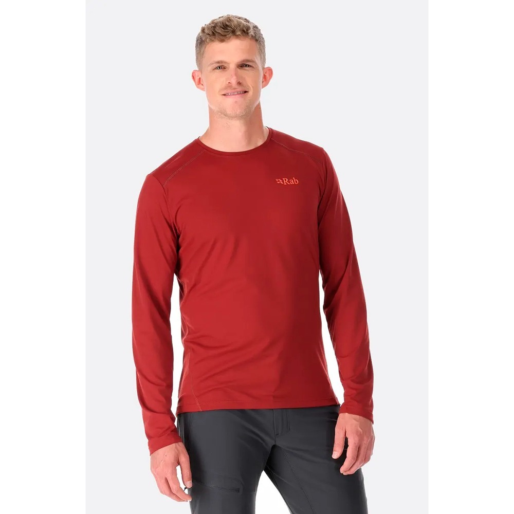 (男)【RAB】Men＇s Force LS Tee 長袖上衣-石墨灰/暴風藍 RQBL07GRH/RQBL07TMB-細節圖3