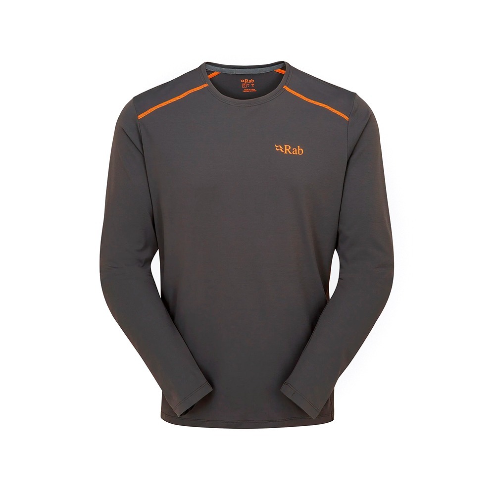 (男)【RAB】Men＇s Force LS Tee 長袖上衣-石墨灰/暴風藍 RQBL07GRH/RQBL07TMB-規格圖8