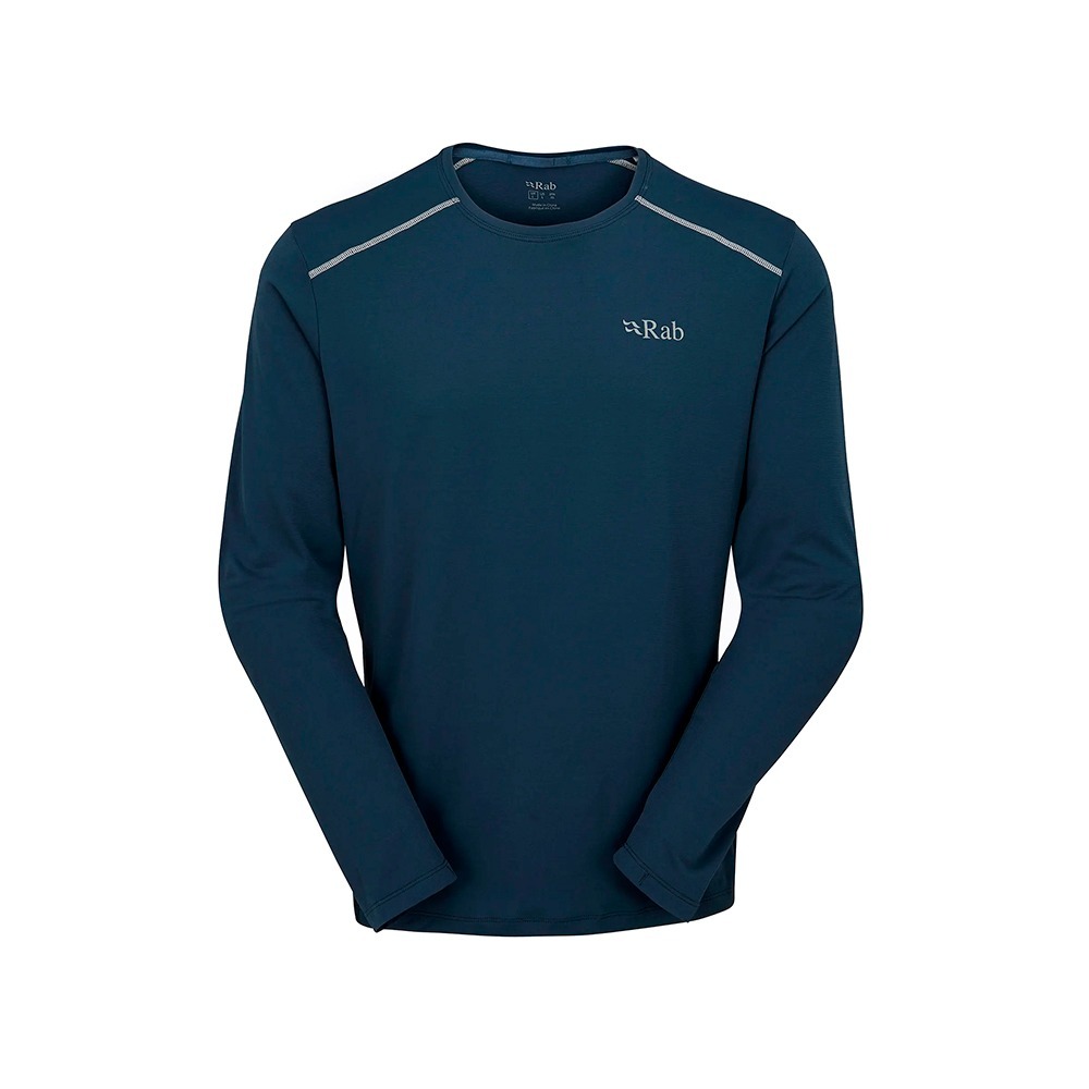 (男)【RAB】Men＇s Force LS Tee 長袖上衣-石墨灰/暴風藍 RQBL07GRH/RQBL07TMB-規格圖8