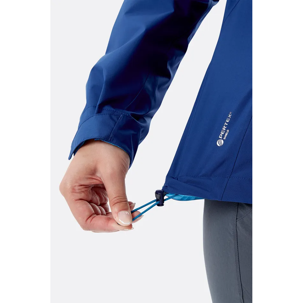 *過季出清*(女)【RAB】Downpour Eco Waterproof 輕量防水連帽外套 -青藍 RQWG83UM-細節圖5