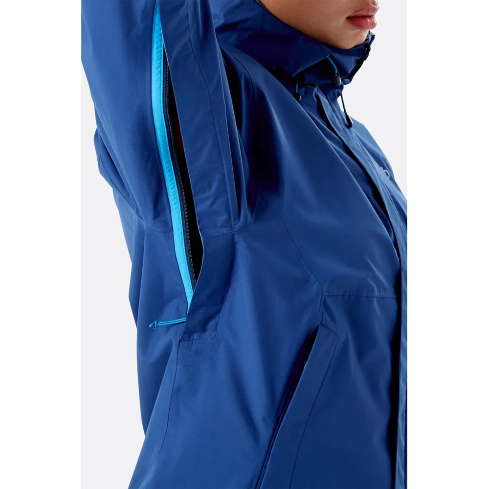 *過季出清*(女)【RAB】Downpour Eco Waterproof 輕量防水連帽外套 -青藍 RQWG83UM-細節圖7