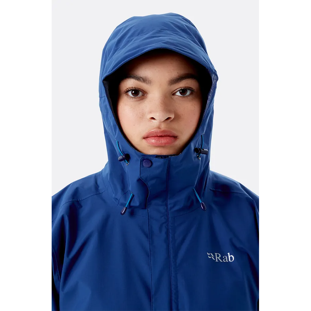 *過季出清*(女)【RAB】Downpour Eco Waterproof 輕量防水連帽外套 -青藍 RQWG83UM-細節圖8