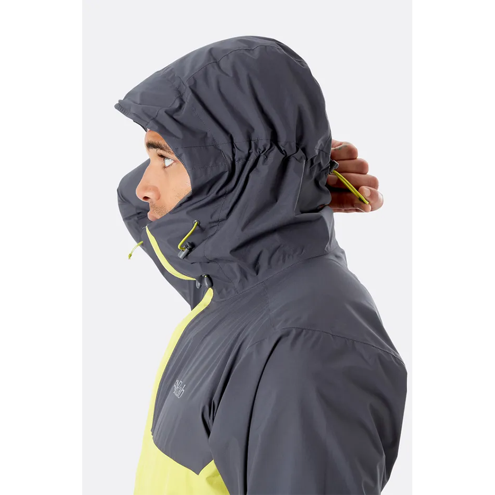 (男)【RAB】Downpour Eco Waterproof  輕量防風防水連帽外套 -黑 RQWG82BL-細節圖6