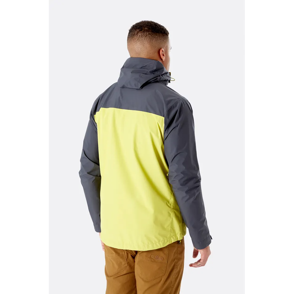 (男)【RAB】Downpour Eco Waterproof  輕量防風防水連帽外套 -黑 RQWG82BL-細節圖2