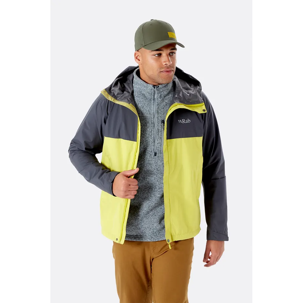 (男)【RAB】Downpour Eco Waterproof  輕量防風防水連帽外套 -黑 RQWG82BL-細節圖8